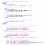 Plik XML na podstawie którego generowana jest cała strona. Widać tu jak strony w tym CMSie były zbudowane