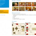Strona domków 6 osobowych. Widać tu galerię i plan domów a poniżej jest jeszcze cennik i dodatkowe informacje